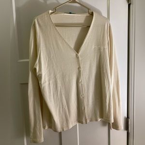 Silk button down cardigan